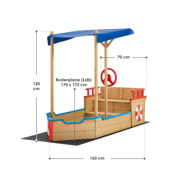 Sandkasten Käpt’n Pit aus Holz