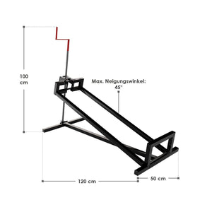 Rasentraktorheber mit Handschuhen - Schwarz