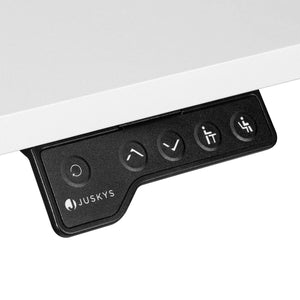 Elektrisch verstellbarer Schreibtisch 140x60 cm in Weiss