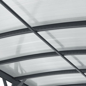 Carport mit Bogendach Stellplatz 5 x 3 m in Dunkelgrau