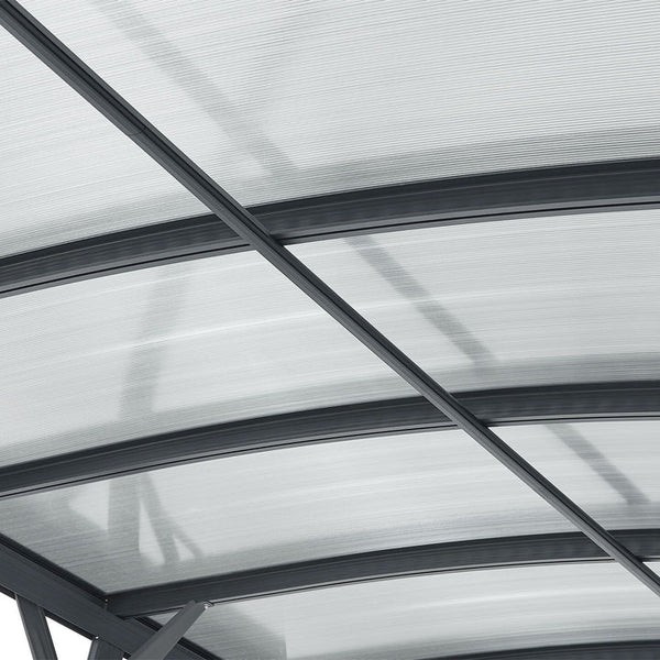 Carport mit Bogendach Stellplatz 5 x 3 m in Dunkelgrau