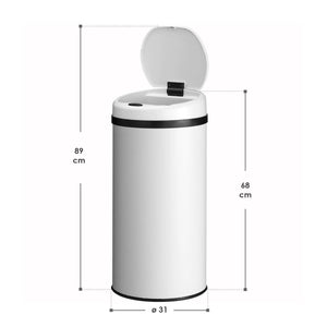 Automatischer Mülleimer mit Sensor - 40L Weiss