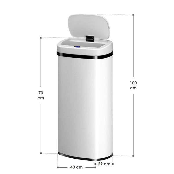 Automatischer Mülleimer mit Sensor - 70L Weiss