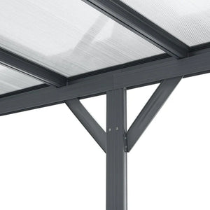 Carport mit Bogendach Stellplatz 5 x 3 m in Dunkelgrau