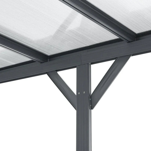 Carport mit Bogendach Stellplatz 5 x 3 m in Dunkelgrau