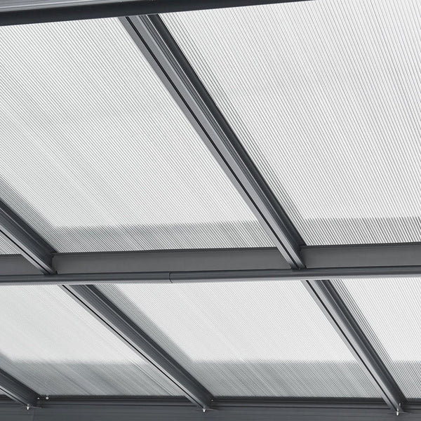 Carport mit Flachdach 5 x 3 m in Dunkelgrau