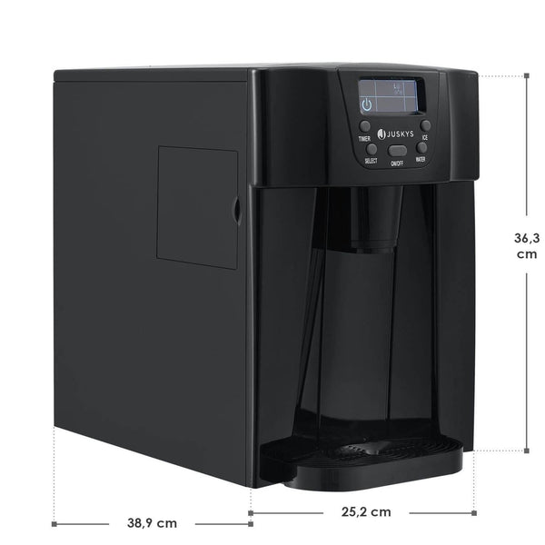 Eiswürfelmaschine PIM200L in schwarz mit Spender