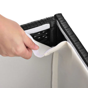 Polyrattan Auflagenbox Ikaria schwarz mit Deckel 950 Liter