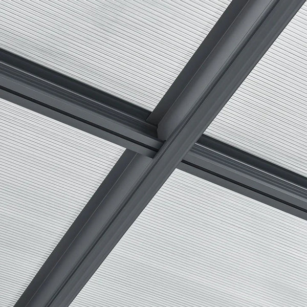 Carport mit Flachdach 5 x 3 m in Dunkelgrau
