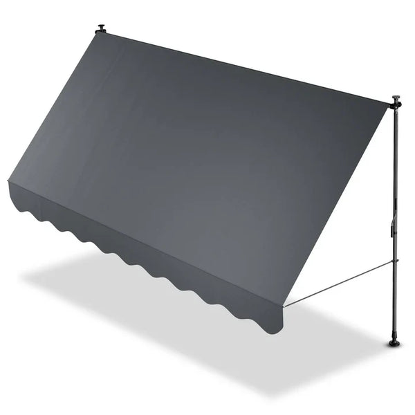 Klemmmarkise Kapstadt 350x120 cm Grau