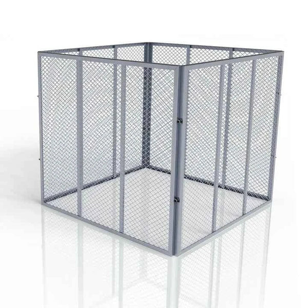 Metall Komposter für Gartenabfälle 450L Silber