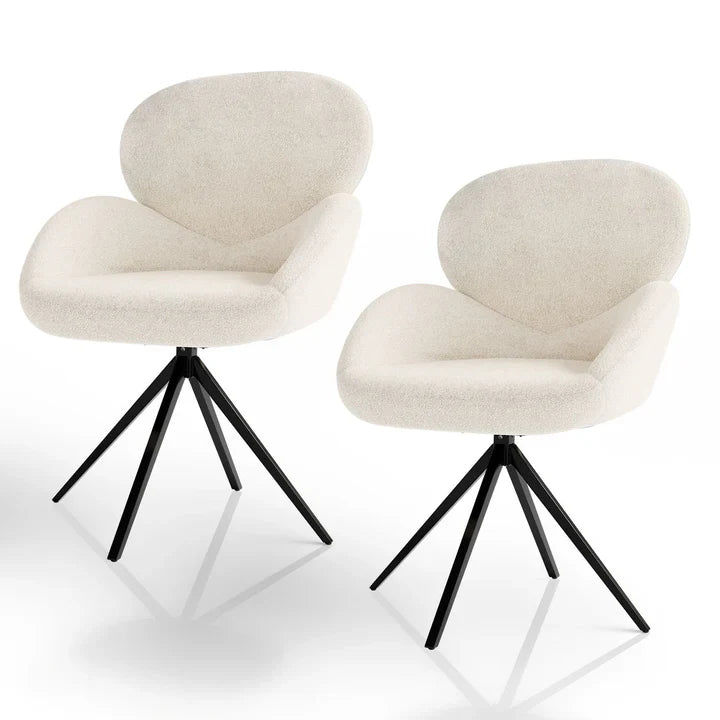2er Esszimmerstuhl Drehstuhl Albano Creme