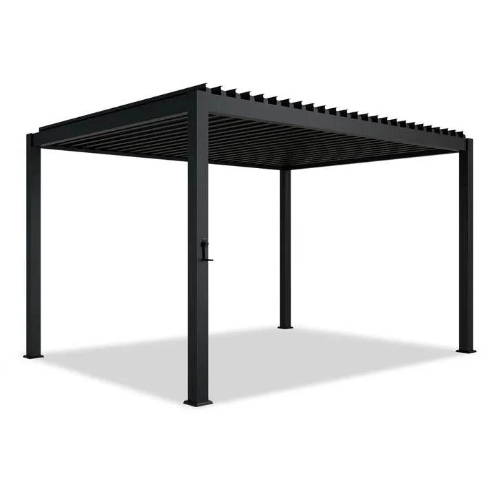 Pergola Lamellendach Tahiti 3x4 m mit verstellbaren Lamellen Anthrazit