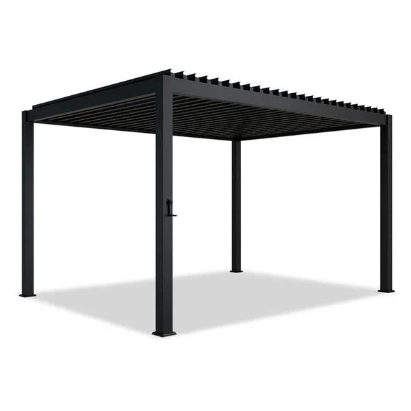Pergola Lamellendach Tahiti 3x4 m mit verstellbaren Lamellen Anthrazit