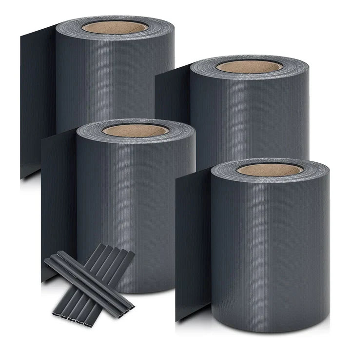 4er Set Doppelmattenzaun & Einzelmattenzaun Sichtschutz Anthrazit