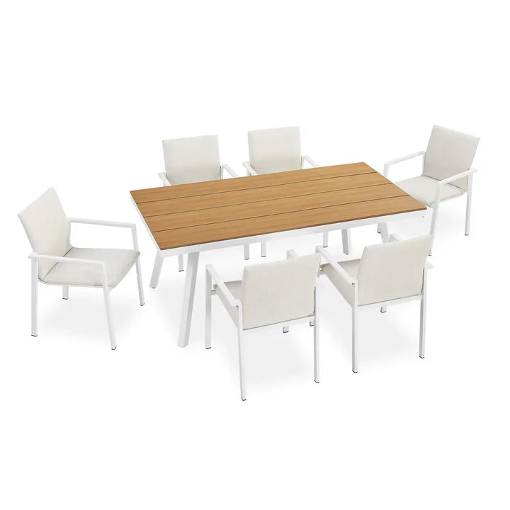Premium Gartenlounge Set Maui Tisch mit 6 Stühlen