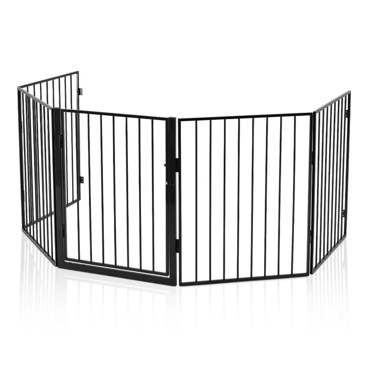 Metall Kaminschutzgitter 300 cm mit Tür und Befestigungsmaterial