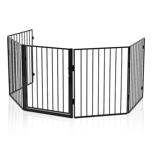 Metall Kaminschutzgitter 300 cm mit Tür und Befestigungsmaterial