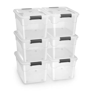 Aufbewahrungsbox 30 L mit Deckel 6er Set