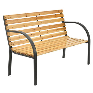 2 Sitzer Gartenbank Modena aus lackiertem Holz und Stahl