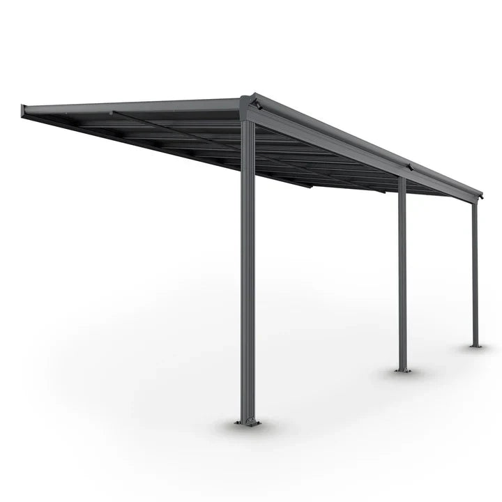 Terrassenüberdachung Terrassendach Borneo 5,5x3 m Grau
