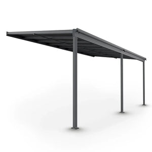 Terrassenüberdachung Terrassendach Borneo 5,5x3 m Grau