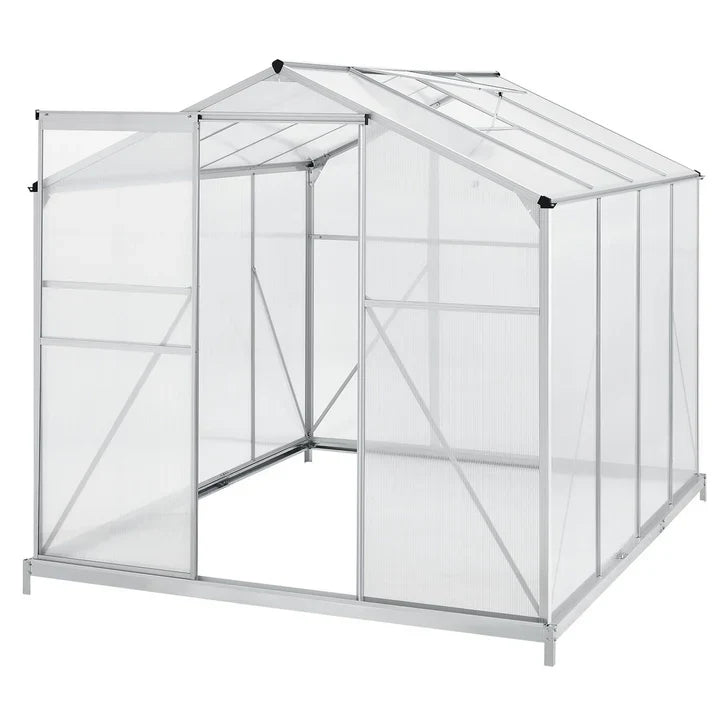 Aluminium Gewächshaus GH250F1 4,75m² mit 1 Dachfenster inklusive Fundament