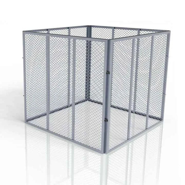 Metall Komposter für Gartenabfälle 800L Silber