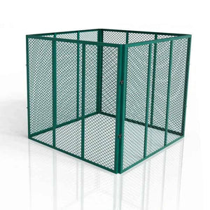 Metall Komposter für Gartenabfälle 450L Dunkelgrün