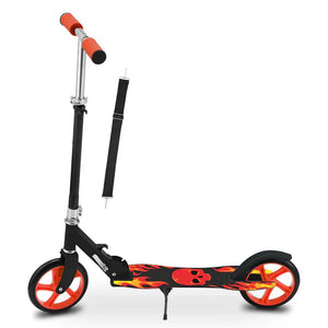 Scooter / Cityroller "Fire" schwarz / rot
