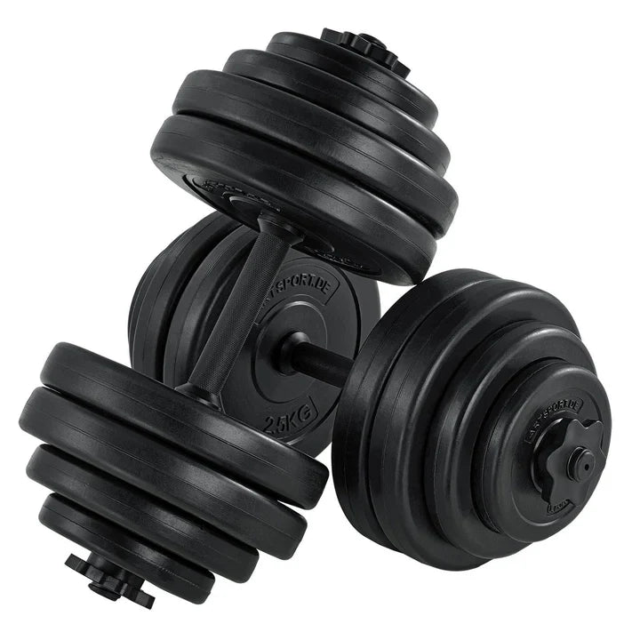 2er Hantelset 30kg 16 Gewichtsscheiben