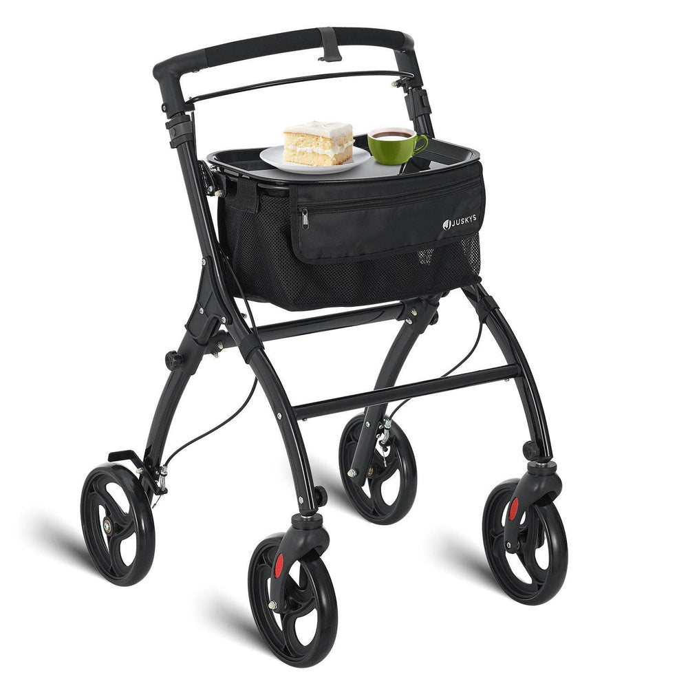 Aluminium Wohnungsrollator Aktiv - Schwarz