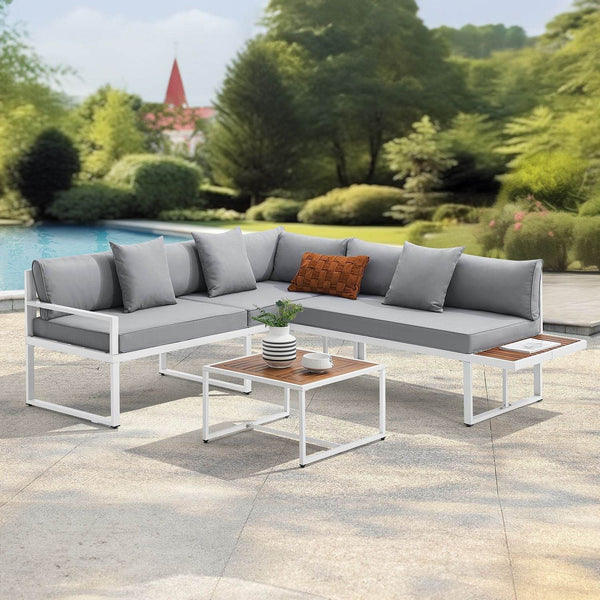Gartenmöbel Balkonmöbel Lounge St. Tropez Weiss