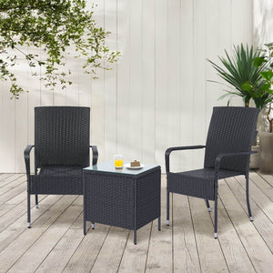 Polyrattan Gartenstühle Yoro 2er Set