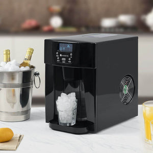 Eiswürfelmaschine PIM200L in schwarz mit Spender
