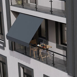 Klemmmarkise Kapstadt 250x120 cm Grau