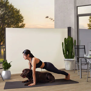 Seitenmarkise Dubai 300x160 cm Ausziehbarer Sichtschutz beige