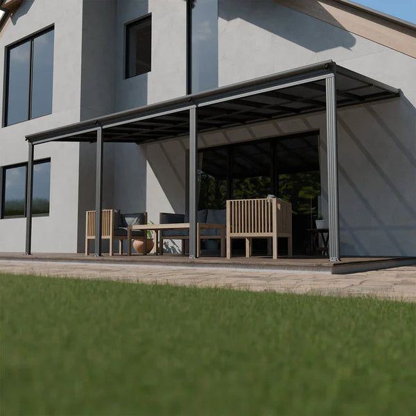 Terrassenüberdachung Dach Borneo 6x3 m Grau