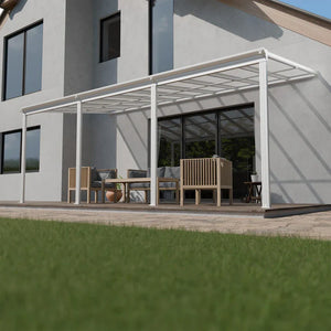 Terrassenüberdachung Terrassendach Borneo 6x3 m Weiss