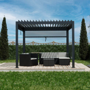 Seitenwand für Pergola Lamellendach Tahiti 3 Meter