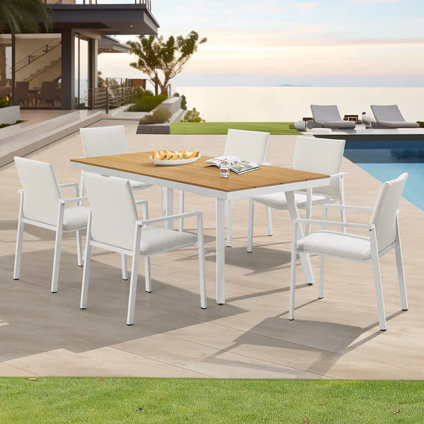Premium Gartenlounge Set Maui Tisch mit 6 Stühlen