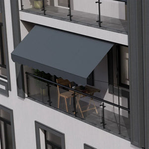 Klemmmarkise Kapstadt 400x120 cm Grau