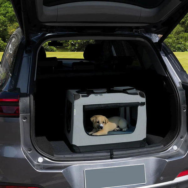 faltbare Hundetransportbox Lassie L (dunkelgrau)
