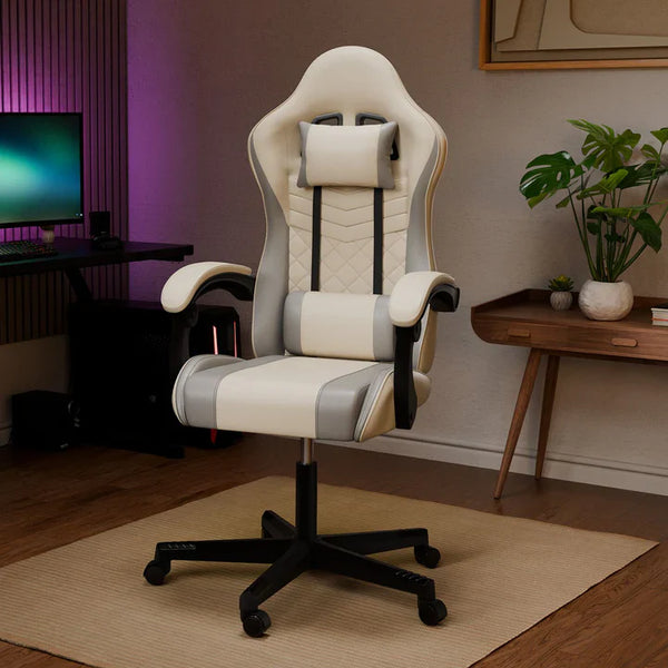 Bürostuhl Gamingstuhl HyperSeat beige/hellgrau