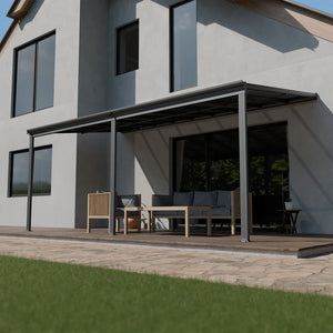 Terrassenüberdachung Terrassendach Borneo 5,5x3 m Grau