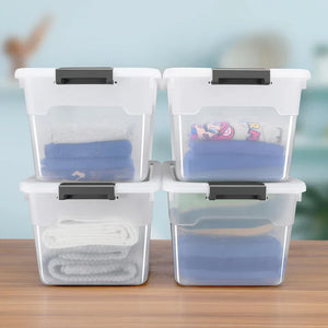 Aufbewahrungsbox 45 L mit Deckel 4er Set