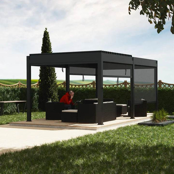 Pergola Lamellendach Tahiti Pergola mit verstellbaren Lamellen