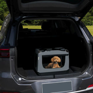 faltbare Hundetransportbox Lassie M Grau