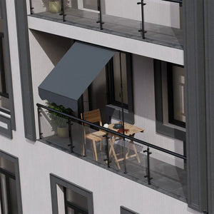 Klemmmarkise Kapstadt 200x120 cm Grau
