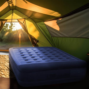 Luftbett Sapri M mit integrierter Pumpe - Blau